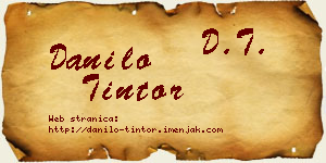 Danilo Tintor vizit kartica
